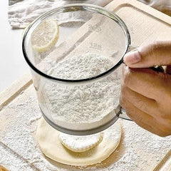 Semi Automatic Flour Sieve Hand Helder Sifter Cup Filter